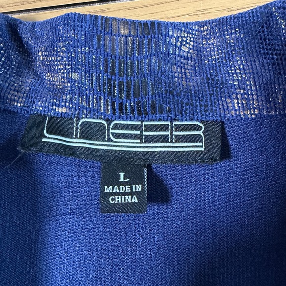 Linear Womens Metallic Snakeskin Jacket Size L Maximalist Retro Artsy Shimmer - Picture 6 of 8